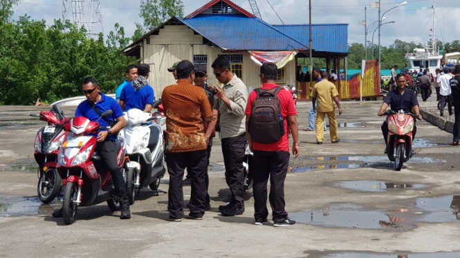 Anggota Paspampres simulasi kunjungan Jokowi di Kabupaten Asmat