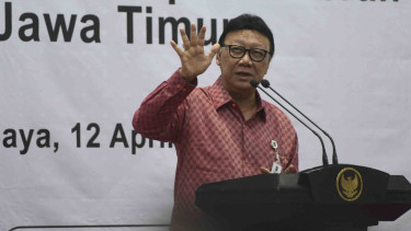 Menteri Dalam Negeri, Tjahjo Kumolo memberikan pemaparan