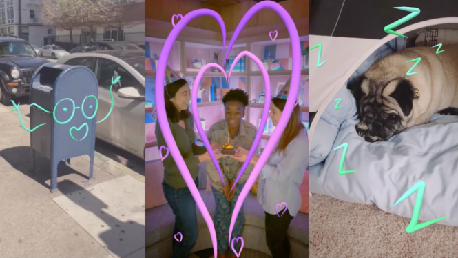 Augmented reality pada Stories Facebook