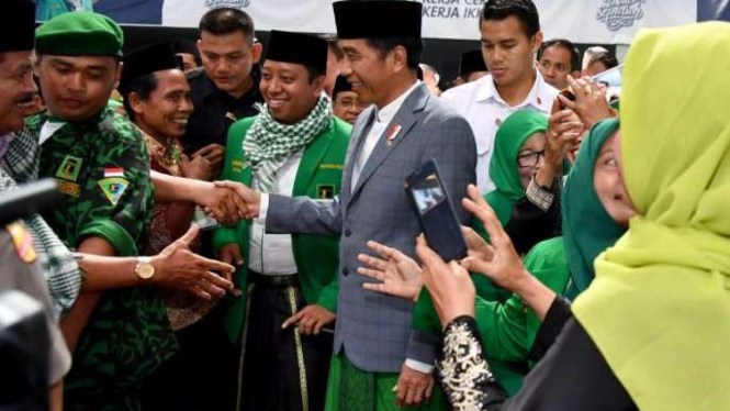 Presiden Jokowi dan Ketua Umum PPP Mohammad Romahurmuziy.