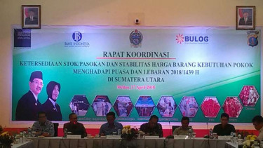Suasana Rapat Koordinasi menghadapi ketersediaan pangan puasa dan lebaran.