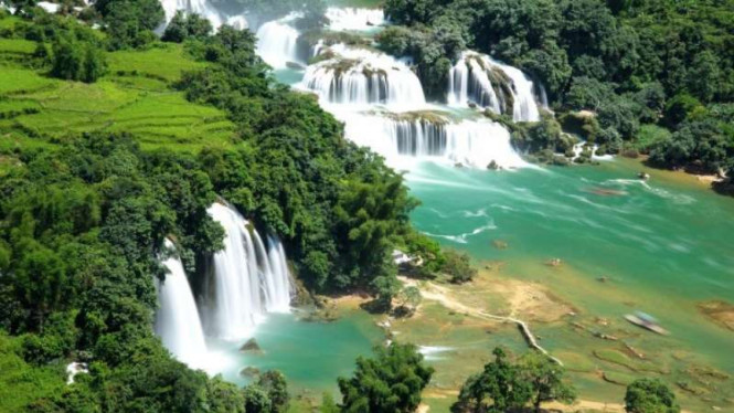 Geopark Non Nuoc Cao Bang di Vietnam. 
