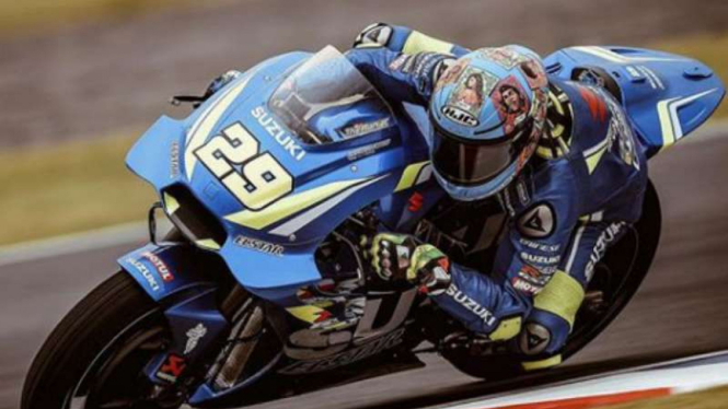 Pembalap Suzuki Ecstar, Andrea Iannone.