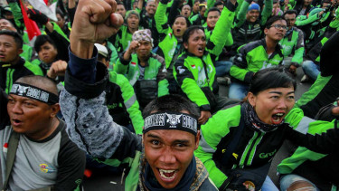 Aksi Demonstrasi Ojek Online.