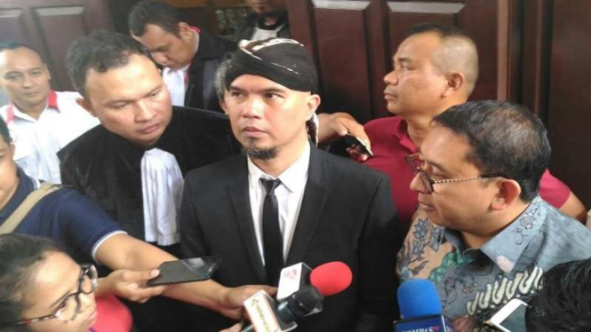 Wakil Ketua DPR, Fadli Zon menghadiri sidang Ahmad Dhani