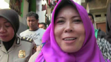 Jumiyati, penculik bayi Aditya di Depok, Jawa Barat, Senin 30 April 2018.