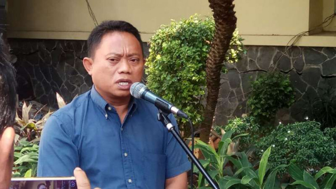 Djunaidi, orangtua Mahesa Djunaidi, korban tewas dalam pembagian sembako di Monas 28 April 2018.