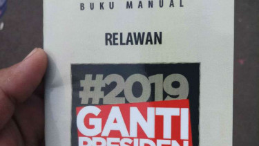 Ilustrasi buku manual untuk relawan #2019GantiPresiden.