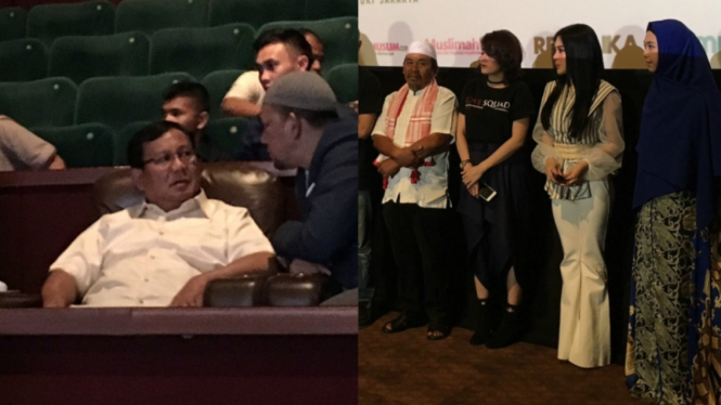 Prabowo dan Syahrini menonton film 212