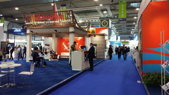 Paviliun Indonesia di Seafood Expo Global Brussel 2018