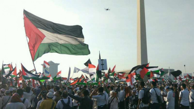 Foto ilustrasi: Aksi Bela Palestina.