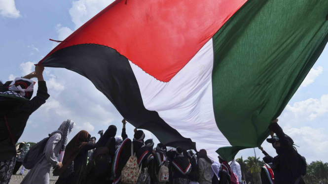 Aksi 511 Solidaritas Palestina di Monumen Nasional (Monas) Jakarta