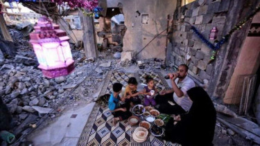 Kondisi buka puasa umat Muslim di Jalur Gaza