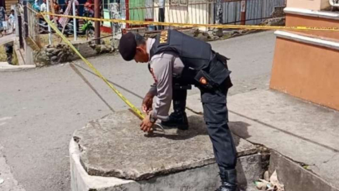 Ilustrasi polisi sedang bertugas.