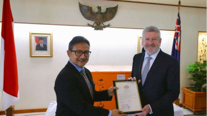 Penyerahan tengkorak bernilai sejarah dari Australia kepada pemerintah RI