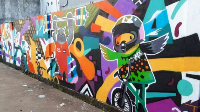Kampung Asian Games di Kawasan Lorong Plaju Mari, Palembang