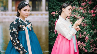 Artis pakai hanbok.