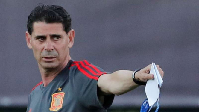 Pelatih Timnas Spanyol, Fernando Hierro.
