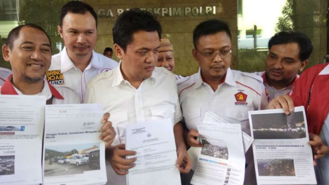 Ketua DPP Partai Gerindra Habiburokhman di Bareskrim Mabes Polri.