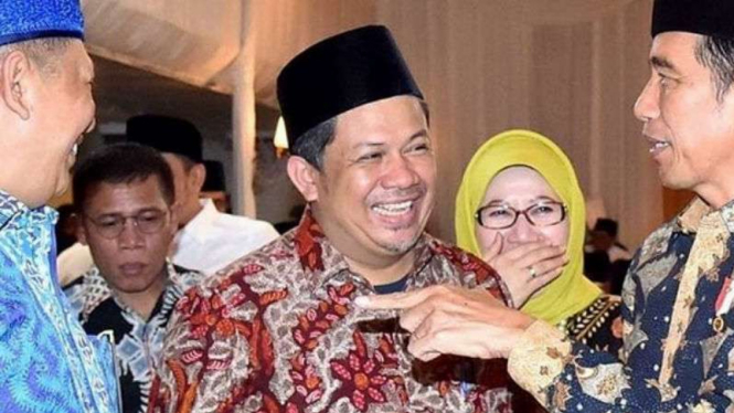 Fahri Hamzah bersama Presiden Jokowi.