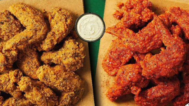 Chicken wings di Wing Stop.