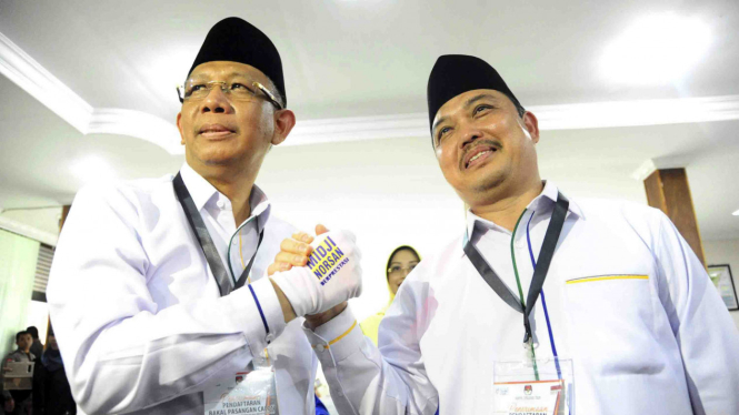 Calon Gubernur dan Wakil Gubernur Kalbar, Sutarmidji (kiri) dan Ria Norsan (kanan)