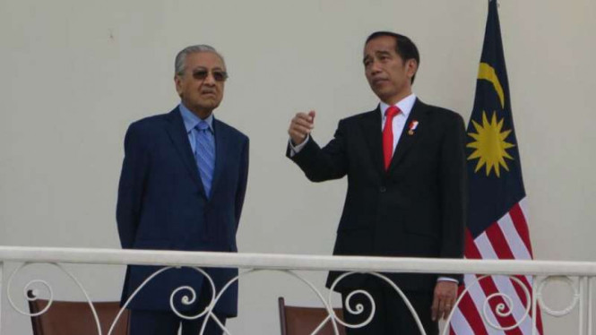 Presiden Joko Widodo dan PM Malaysia Mahathir Mohamad di Istana Bogor, Jumat 29 Juni 2018.