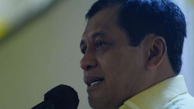 Ketua Partai Golkar Sulawesi Selatan, Nurdin Halid, di Makassar pada Minggu, 1 Juli 2018.