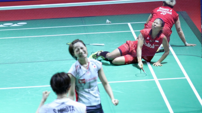 Greysia Polii/Apriyani dihajar Yuki/Hirota.