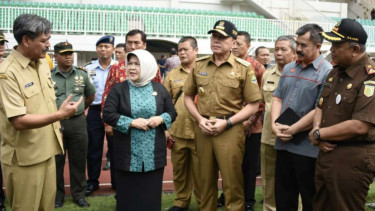 Pj Gubernur Jabar M. Iriawan saat meninjau venue Asian Games 2018.