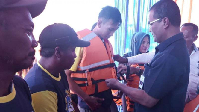 Dirjen Perhubungan Laut R. Agus H. Purnomo sosialisasi keselamatan pelayaran.