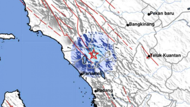 Ilustrasi Gempa darat Sumatera Barat.