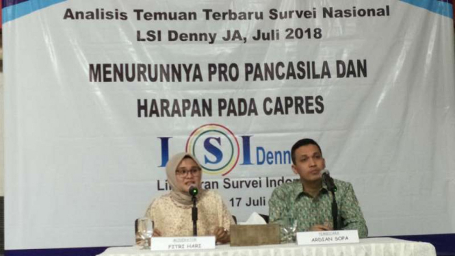 Keterangan pers dari peneliti LSI soal menurunnya pro Pancasila.