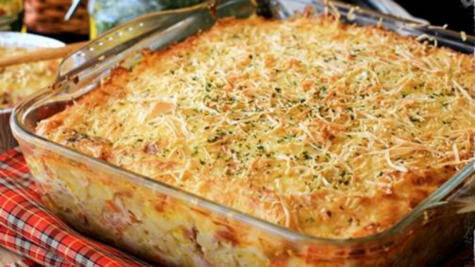 Macaroni schotel.