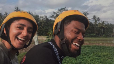 Khalid saat berlibur di Bali
