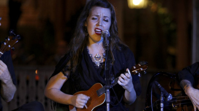 Hannah Standiford, musisi asal Amerika Serikat yang turut membentuk grup musik keroncong. - Fajar Sodiq