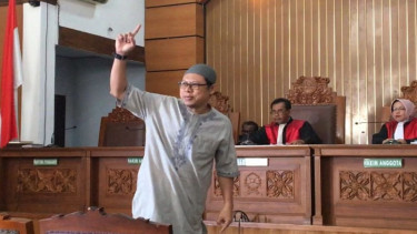 Pimpinan JAD Zainal Anshori alias Abu Fahry di sidang putusan pembubaran JAD.