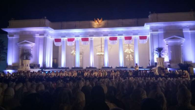 Zikir akbar di Istana Merdeka, Rabu malam, 1 Agustus 2018.