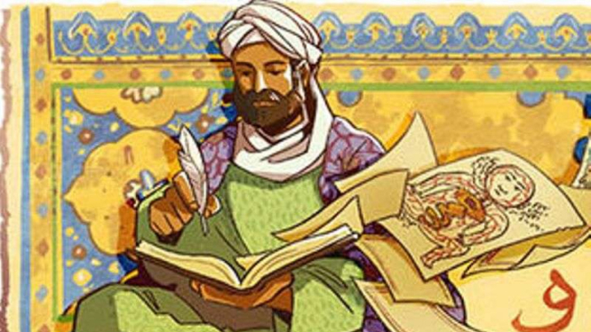 Ibnu Sina tampil di Google Doodle.