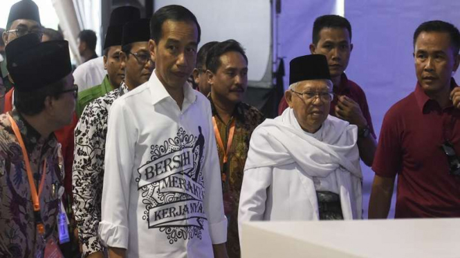 Pasangan capres cawapres, Jokowi-KH Ma'ruf Amin.