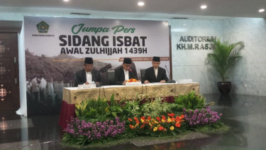 Sidang isbat awal Zulhijah 1439 hijriah atau penetapan hari raya Idul Adha 1439.