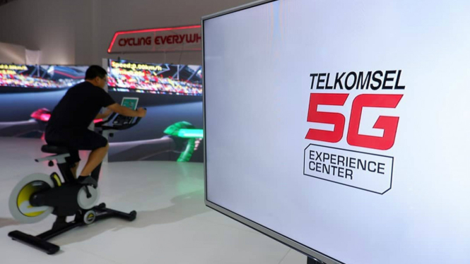 Telkomsel 5G Experience di Gelora Bung karno, Senayan, Jakarta.