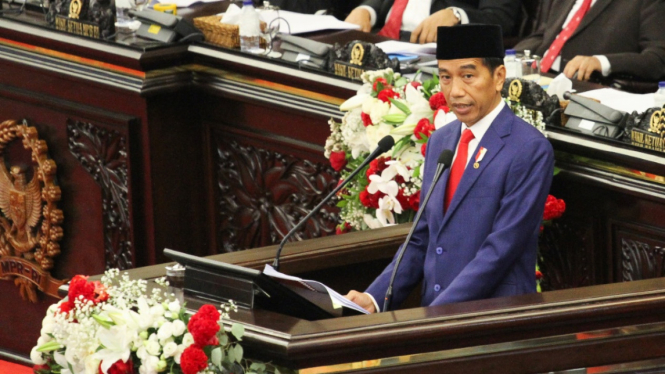 Pidato Presiden Jokowi.