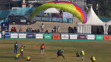 Ilustrasi lomba paragliding di Asian Games 2018 Jakarta-Palembang