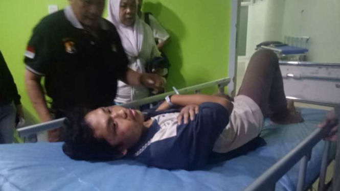 Firmansyah alias Iyan, marbut atau pengurus masjid yang dituduh mencopet.