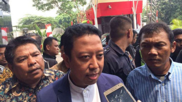 Ketua Umum PPP, Romahurmuziy atau Rommy, di kantor KPK, Jakarta.