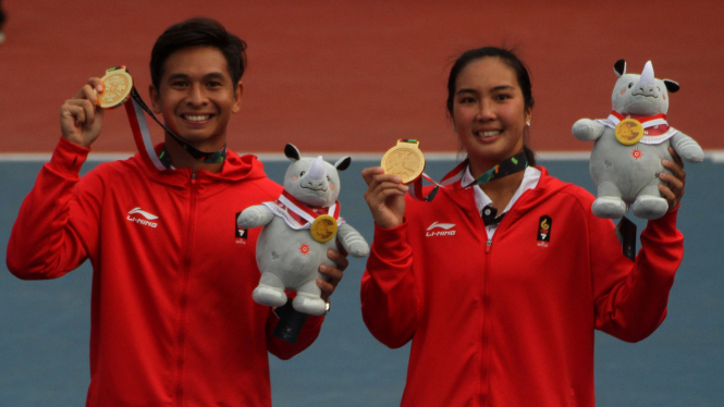 Christopher Rungkat/Aldila Sutjiadi Rebut Emas Tenis Asian Games 2018. 
