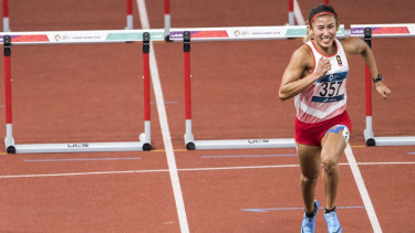 Emilia Nova turun di nomor 100 meter lari gawang Asian Games 2018