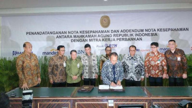 Mahkamah Agung menandatangani nota kesepahaman dengan perbankan BUMN 