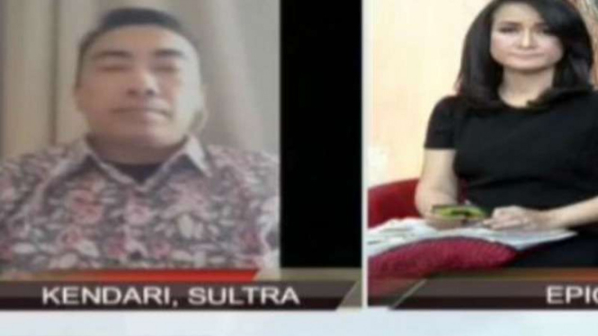 Kabid Humas Polda Sultra AKBP Harry Goldenhart diwawancarai tvOne